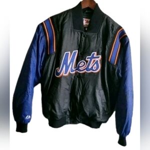 Vintage 1990s Majestic New York Mets Bomber Jacket Mens Medium